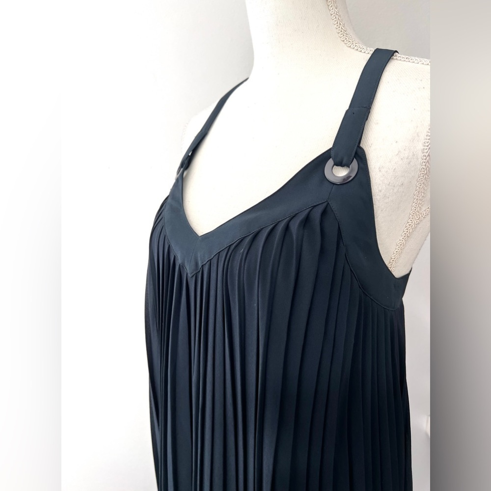 Michael Kors navy pleated maxi dress size small - Picture 9 of 14